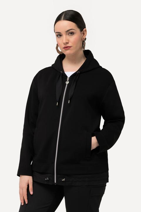 Image du produit Ulla Popken Veste à capuche, cordon de serrage, double ourlet (46, 48)