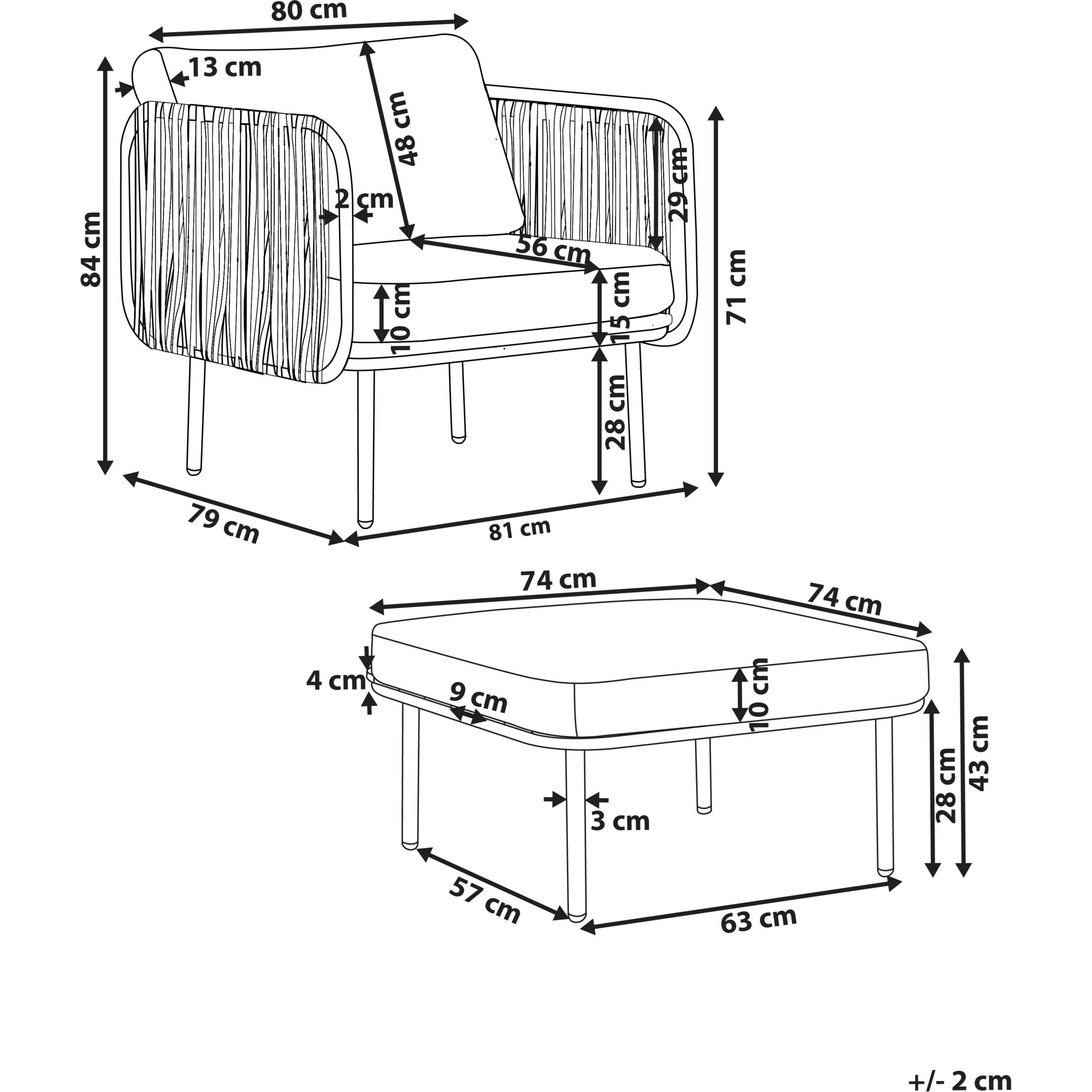 Thumbnail - Beliani, Gartenstühle, Senise
