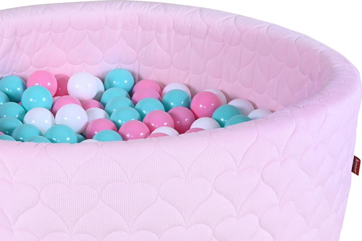 Image du produit Knorrtoys Bällebad soft - "Cosy heart rose" - 300 balls rose/creme/lightblue (ca. 6cm Durchmesser)