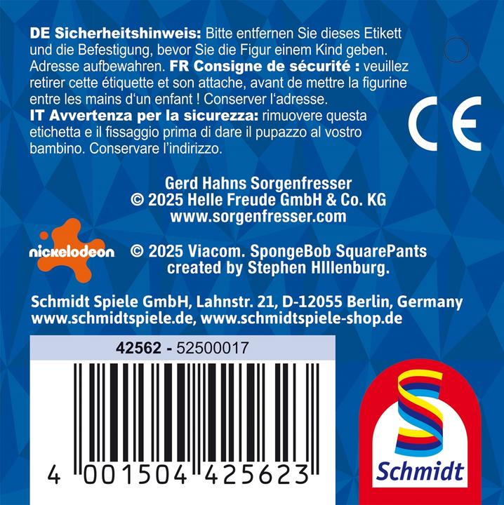 Actual product image Schmidt Spiele SSP SpongeBob, 25 cm (25 cm)