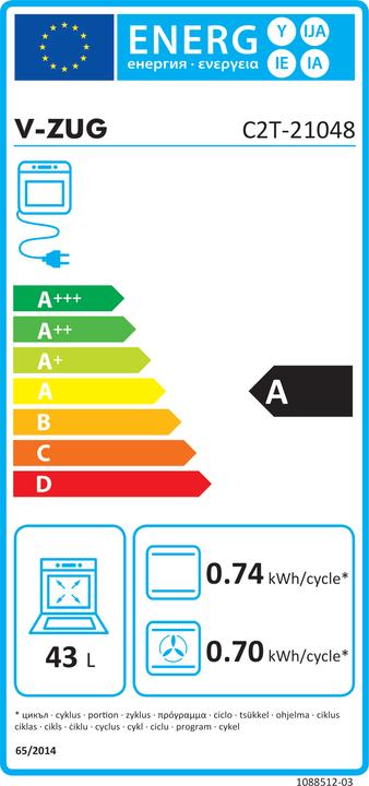 Energie-Label V-ZUG Combair V2000 45