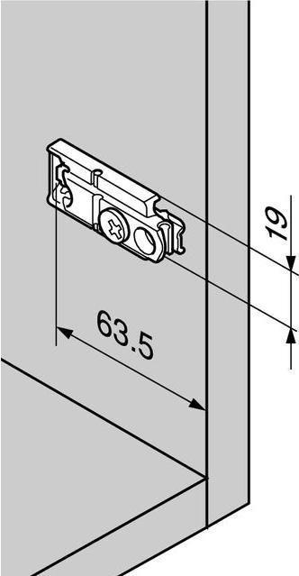 Produktbild Blum Linearmontageplatten CLIP Eckmontage