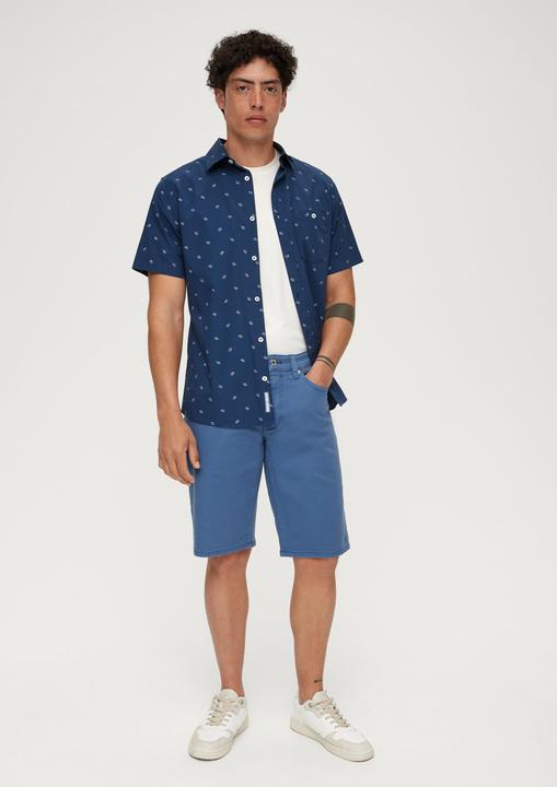 Produktbild s.Oliver Hemd Slim: Kurzarmhemd mit Alloverprint (L)