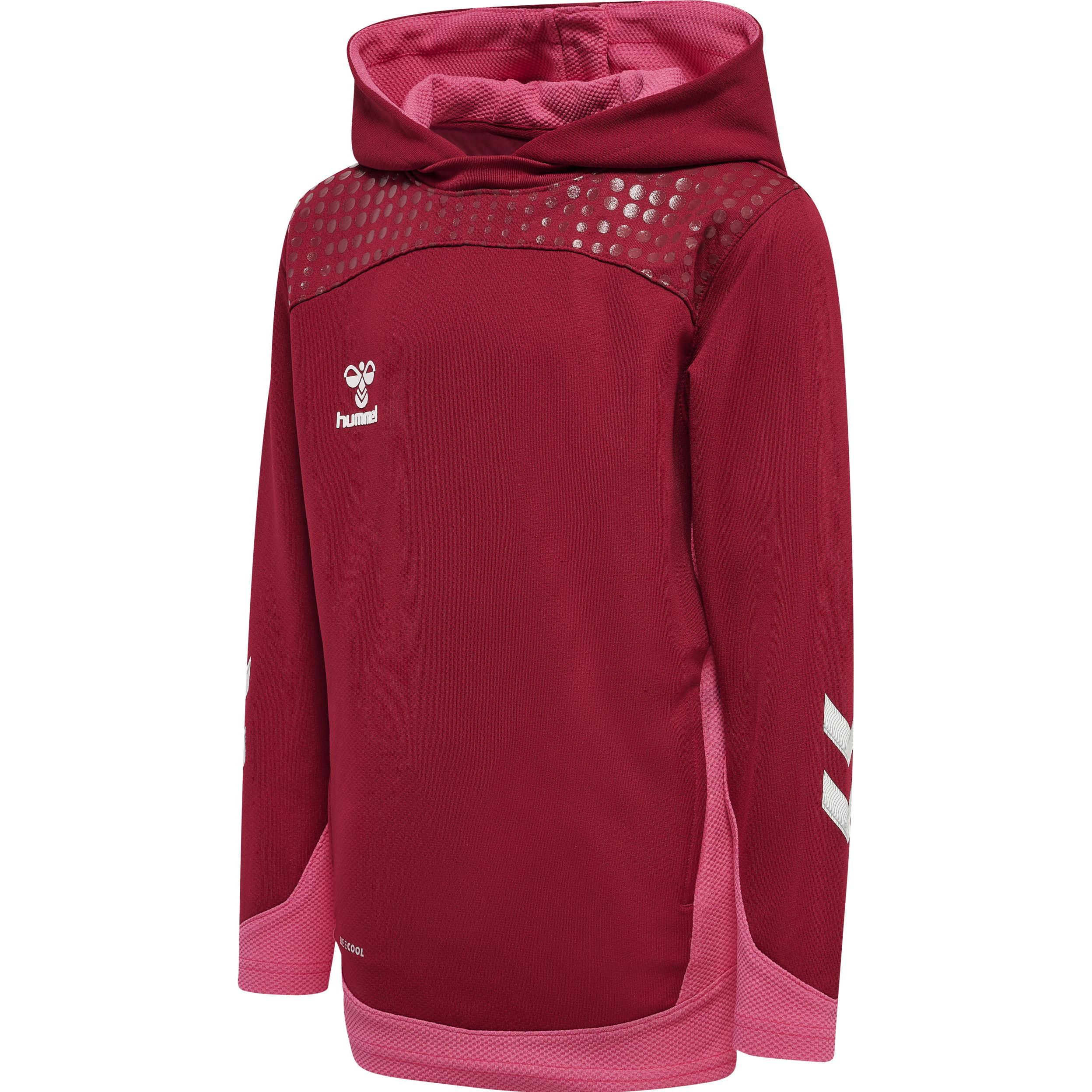 hummel, Herren, Pullover, Lead Poly Hoodie Kids, Rot, (152)