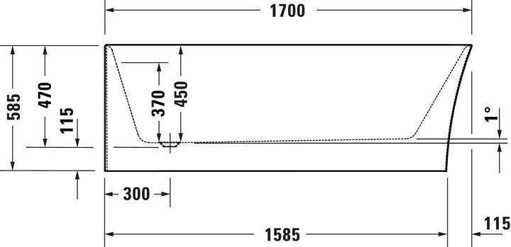 Produktbild Duravit DuraSenja Badewanne (284 l, 170 cm, 80 cm)