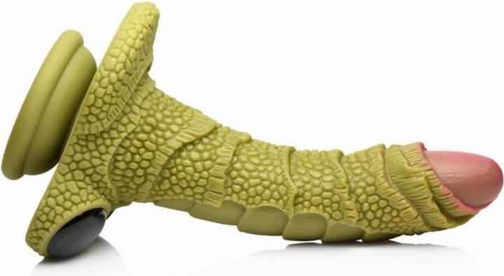 Actual product image Creature Cocks Swamp Monster Scaly Silicone Dildo - Black