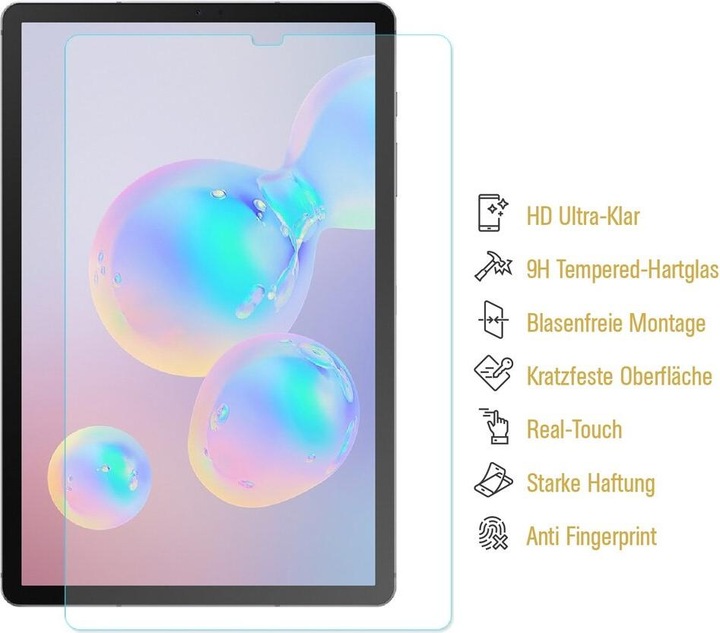 Produktbild Protectorking 1x echtes Tempered 9H Panzerhartglas 3D KLAR (1 Stück, Galaxy Tab S6)