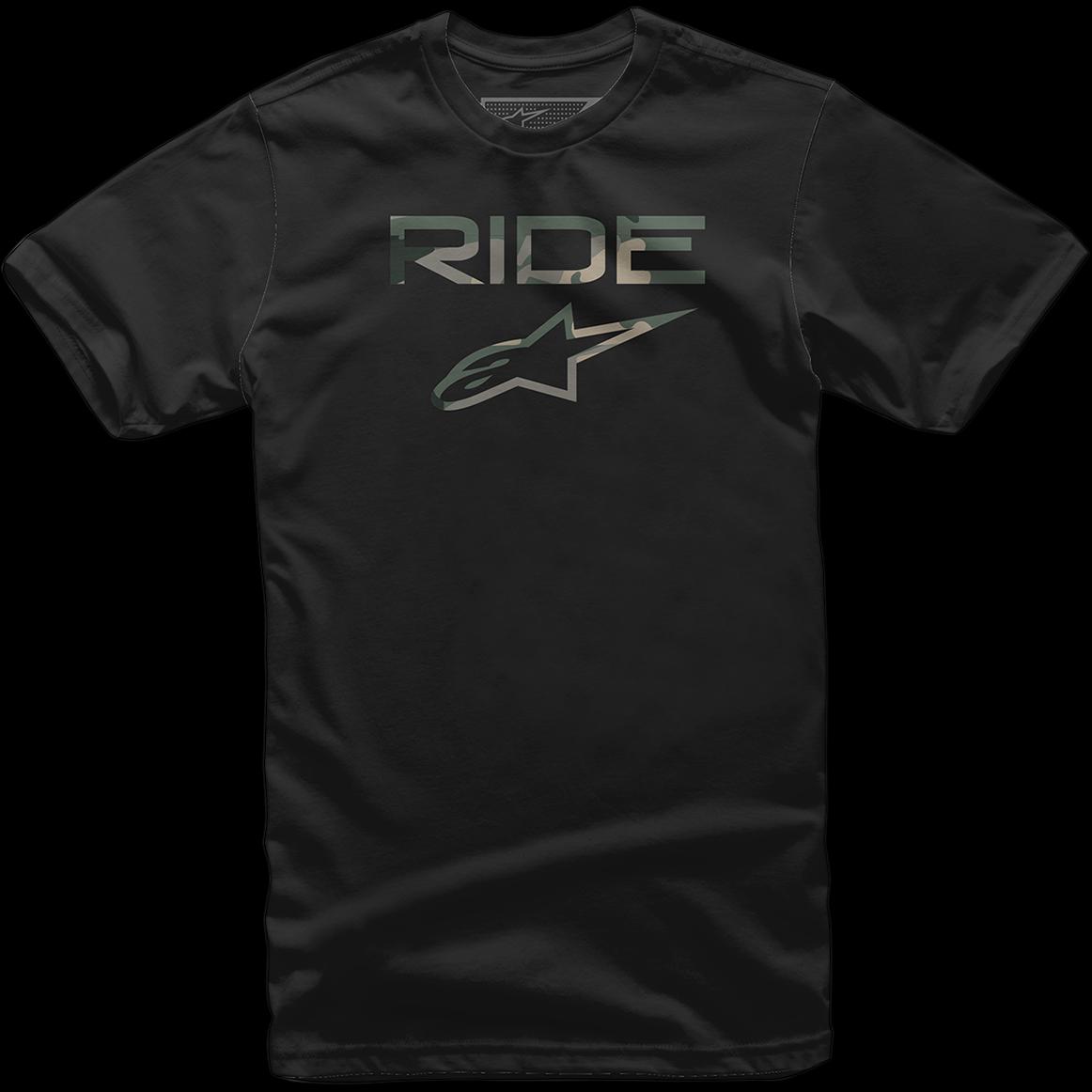 Alpinestars, Herren, Sportshirt, Ride 2.0 Camo T-Shirt (M), Schwarz, M