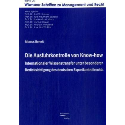 Thumbnail - Die Ausfuhrkontrolle von Know-how, Fachbücher