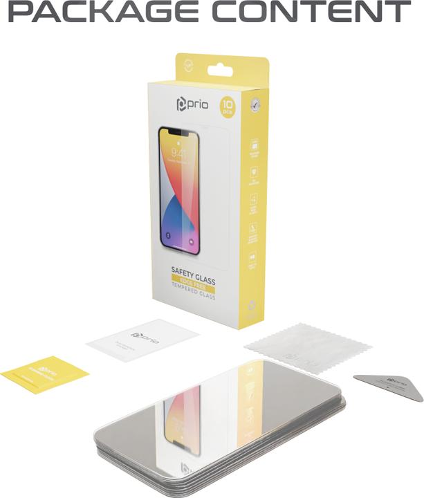 Produktbild prio Panzerglas (10 Stk., Apple iPhone 16 Pro, Apple iPhone 17, Apple iPhone 17 Pro)