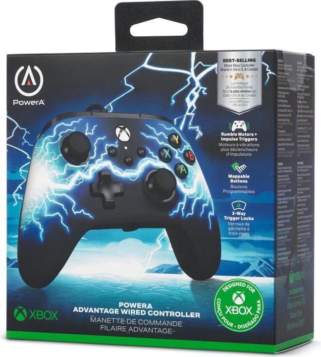 Produktbild PowerA XB Controller Advantage wired Arc Lightning (Xbox One X, Xbox One S, PC)