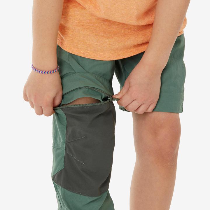 Immagine prodotto Quechua Kids’ convertible hiking trousers, 2-6 years, MH500 - Green (98)