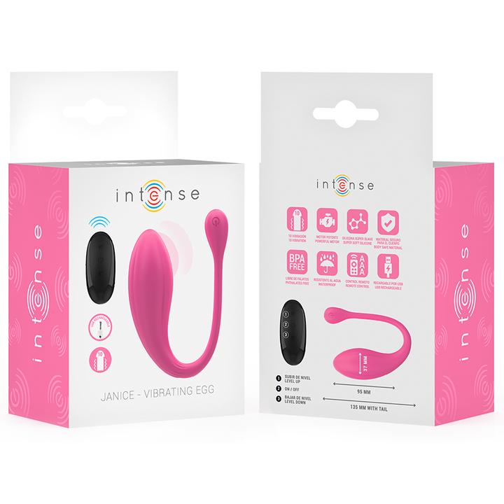 Actual product image Intense Janice U Vibrator Double Stimulation 10 Vibrations Pink Remote Control