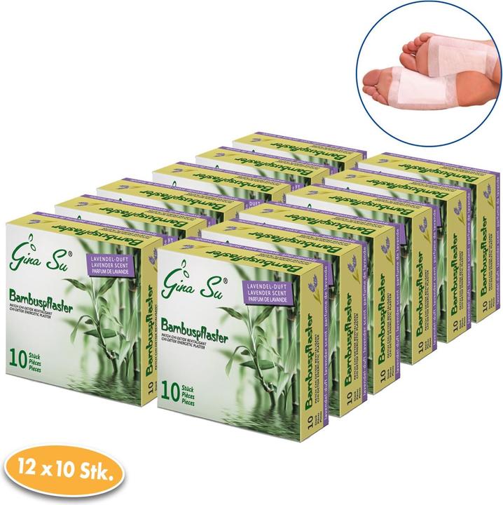 Produktbild Gina Su Bambuspflaster mit Lavendelduft 120 Stück (12x 10er) (Fusscrème & Fussgel)