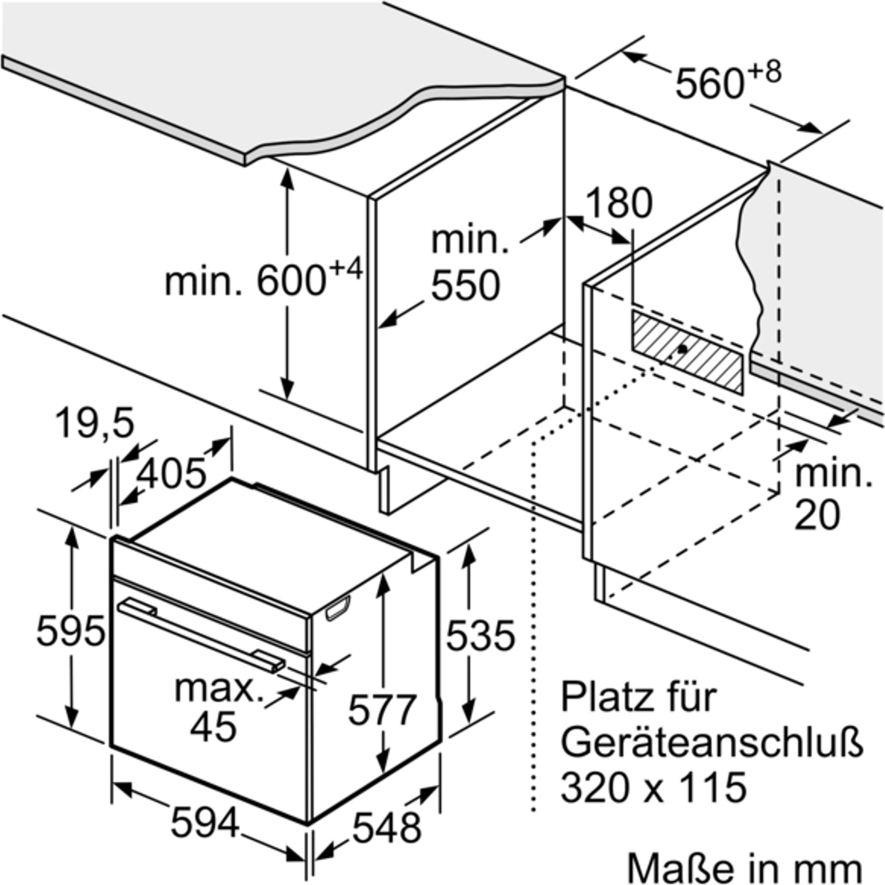 Thumbnail - Bosch Hausgeräte Serie 8 Einbau-Backofen HBG7363B1, Backofen Einbau, Schwarz