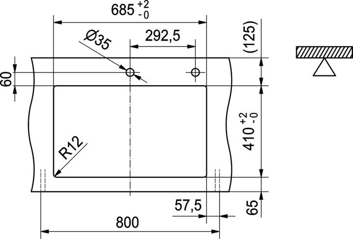 Actual product image Franke 127.0662.644 (Fitted sink with draining board, 45 cm, 72.50 cm)