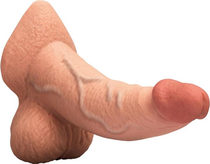 Produktbild Earthly Body Slipskin Realistic Silicone Dildo 6.5 Inch Curved Mocha