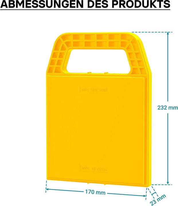 Image du produit Wiltec Unterlegplatten 4er Set Stützplatten HDPE 23,2x17x2,3cm Wohnwagen Stützen