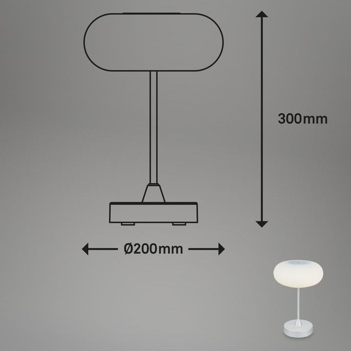 Image du produit Briloner Lampe de table LED, chrome mat, 1xModules LED/3W (330 lm)