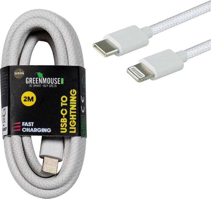 Nobrand Greenmouse Lightning Data Cable 2m WOVEN GRS (2 m)