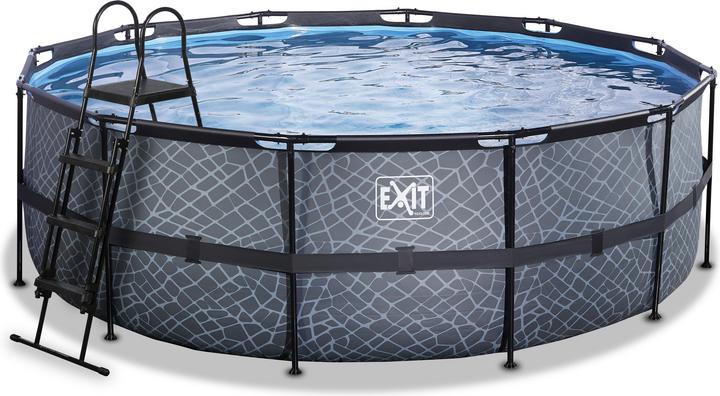 Produktbild Exit Rahmen-Pool rund 427x122 cm mit Kartuschen-Filterpumpe (Ø 427 x 122 cm)