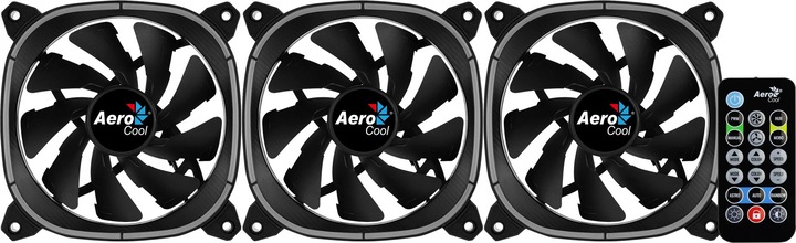 Actual product image AeroCool Astro 12 Pro 3 Pack Case Fans (120 mm, 3 x)