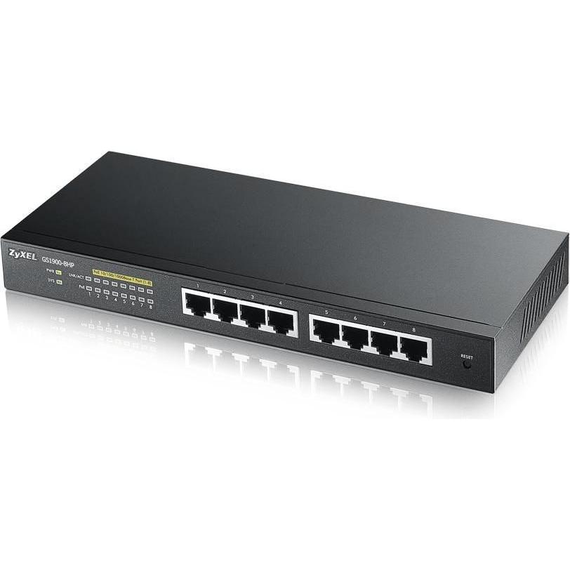 Zyxel Gs1900-8Hp (8 Porte), Switch Di Rete, Nero