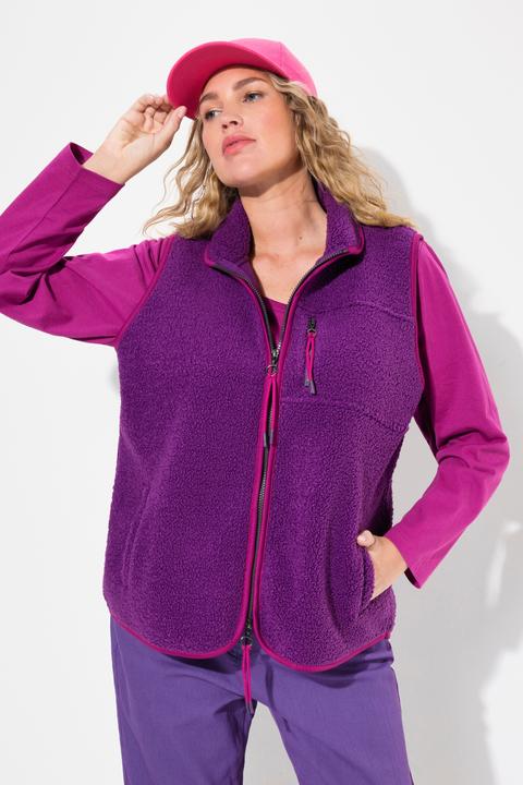 Produktbild Ulla Popken Teddyweste, Stehkragen, 2-Wege-Zipper, ärmellos (50, 52)