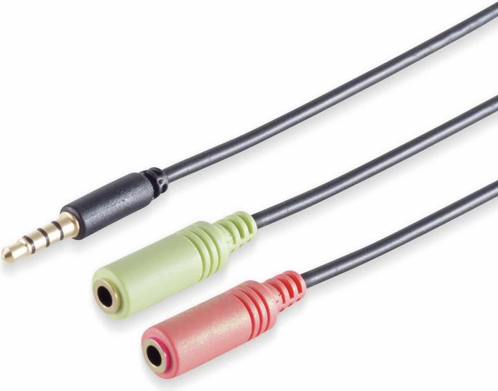Image du produit Shiverpeaks S/CONN maximum connectivity Adaptateur en Y pour casque, TRRS mâle, 3,5 mm, CTIA (Séparateur audio)