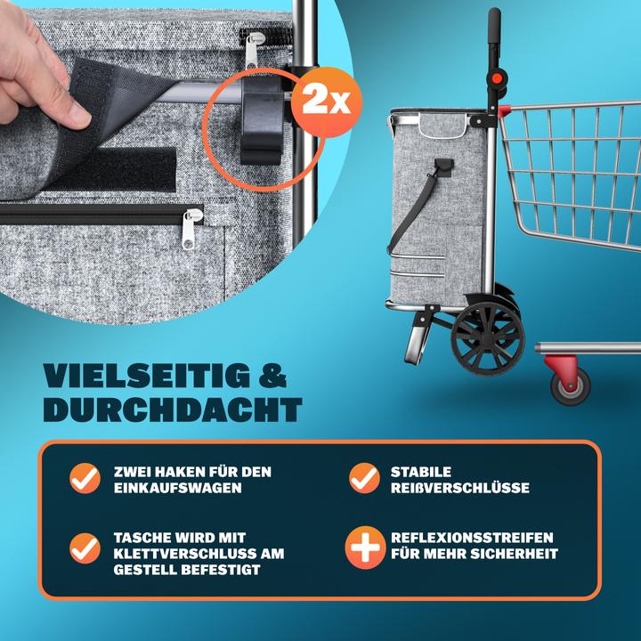 Image du produit Monzana Chariot de courses 2 en 1