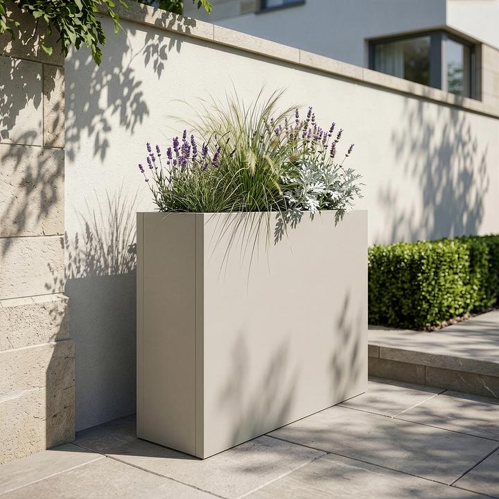 Produktbild Casa.Pro Pflanzkübel Vaargel 82x90x30 cm verzinkter Stahl Knoblauchbeige