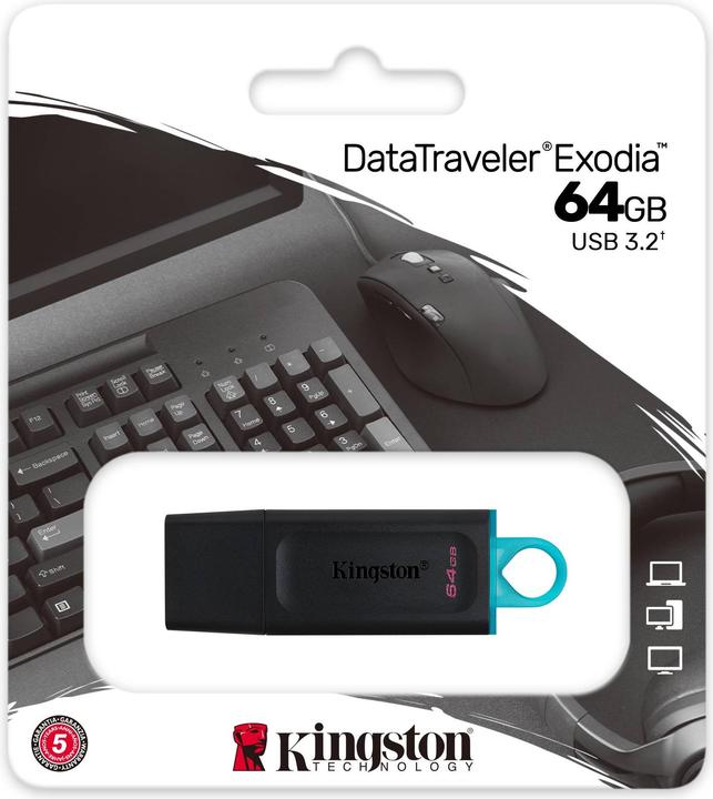 Image du produit Kingston DataTraveler Exodia (64 Go, USB-A)