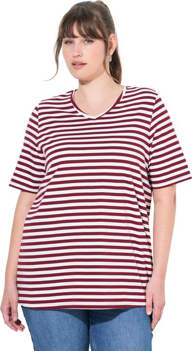 Actual product image Ulla Popken 2 Pack Eco Cotton Striped Tees (56)