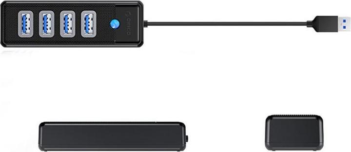 Produktbild Orico Converter Hub PW4U-U3 USB-A / 4x USB-A 3.0 - black (USB-A, 4 Ports)
