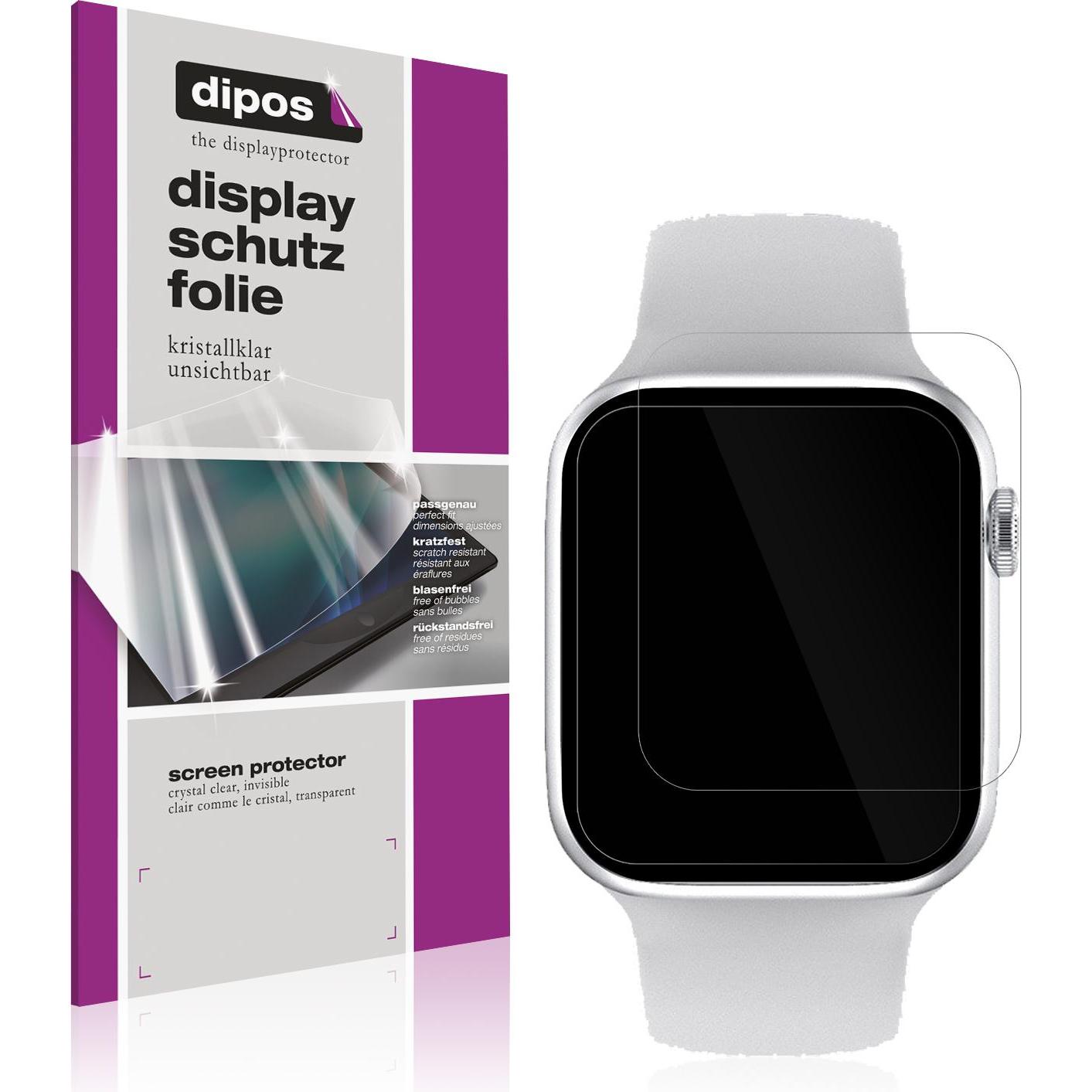 Dipos Displayschutzfolie Crystalclear, Smartwatch Schutzfolie, Transparent