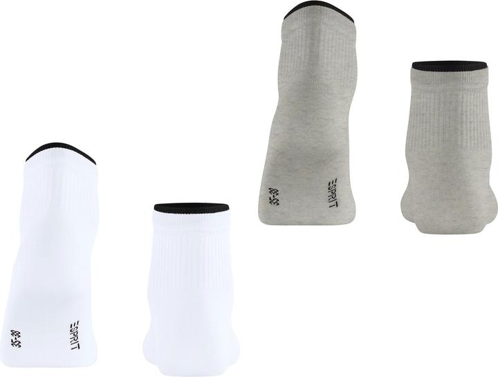 Produktbild Esprit Double High Cuff 2-Pack Baumwollsneakersocken (2er Pack, 35 - 38)