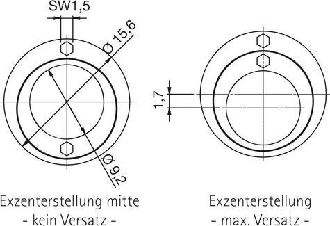 Actual product image Pauli+Sohn Double eccentric bushings 8149