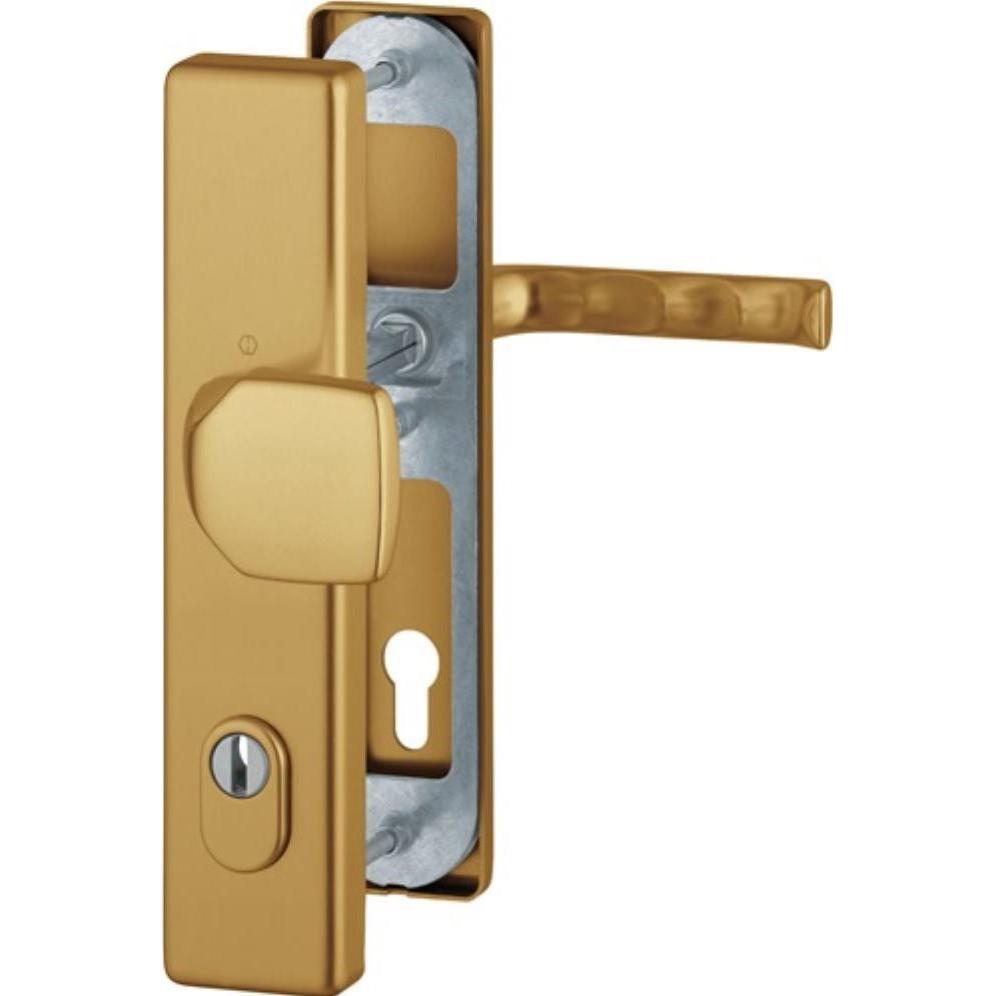 Hoppe, Türgriff + Fenstergriff, Schutzgarnitur London 61G/2222ZA/2210/113 Aluminium F4 92 mm 67-72 mm (Türgriff)