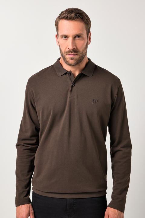 Produktbild JP1880 Poloshirt, Bauchfit, Basic, Langarm, Piqué, XXL bis 8 XL (6XL)
