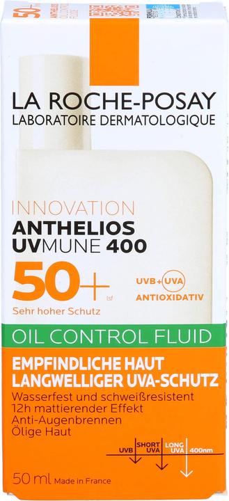 Produktbild La Roche Posay Anthelios UV Mune Oil Control Fluid (Sonnencreme Gesicht, SPF 50+, 50 ml, 49 g)