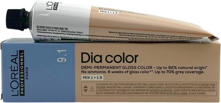 Produktbild L'Oréal Professionnel Dia Color 9.1 Sehr Helles Blond Asch - 60ml (9.1 sehr helles blond asch)