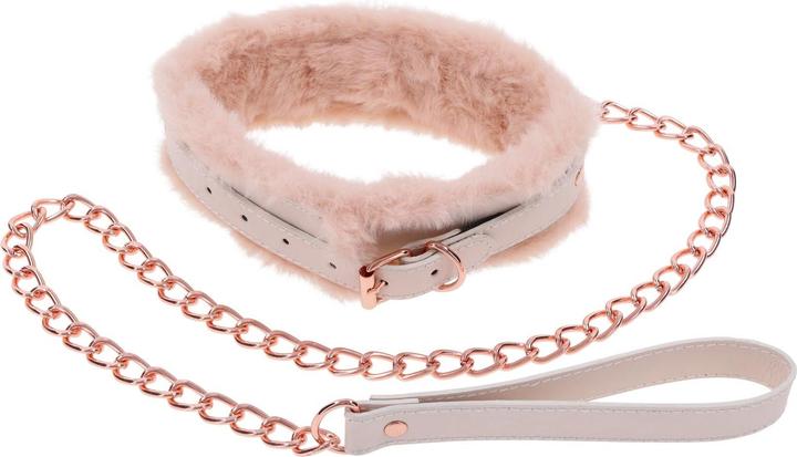 Actual product image Sportsheets peaches 'n creame fur collar & leash