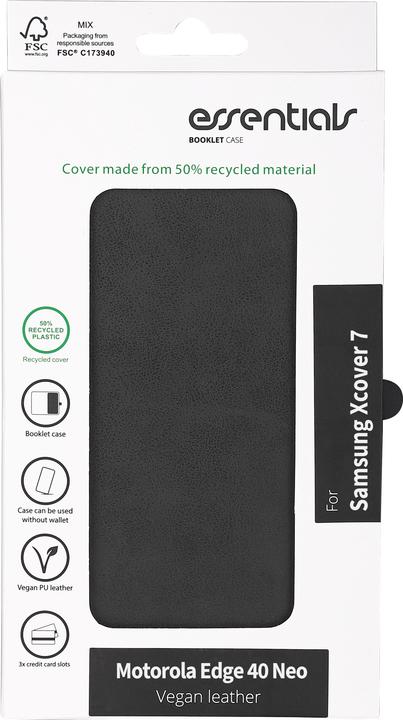 Image du produit Essentials Portefeuille 3 Black - Motorola Edge 40 Neo (Motorola Edge 40 Neo)