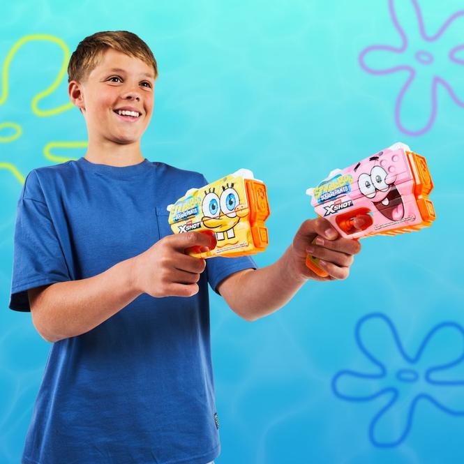 Actual product image Xshot Water ZURU - Fast-Fill Spongebob Jr. Blaster (Removable)