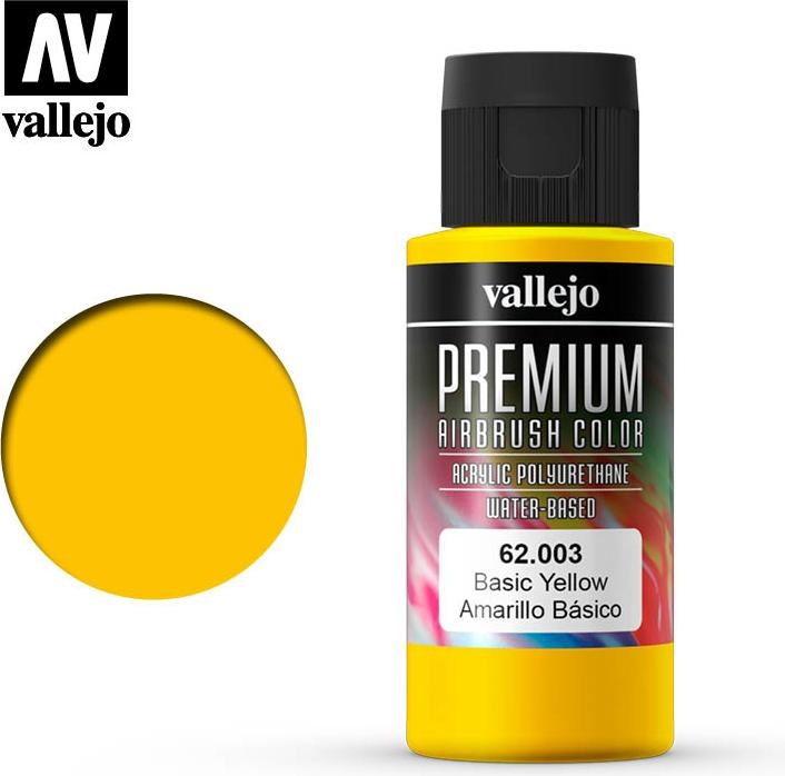 Productafbeelding Vallejo Premium Airbrush kleuren (Basis geel, 60 ml)