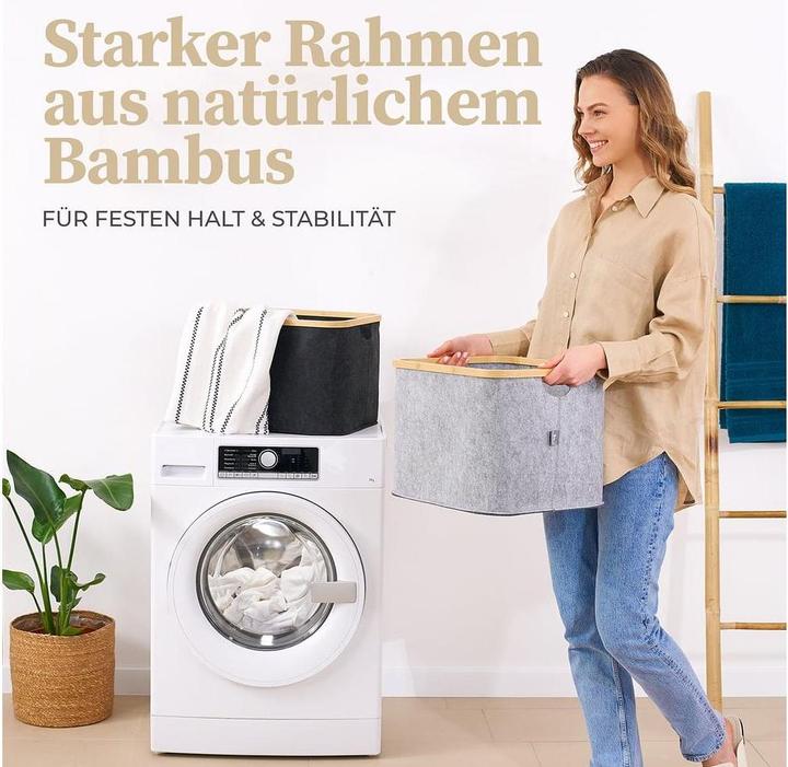 Immagine prodotto Hennez Aufbewahrungskorb Adrian Grau, 40 l (1x, 41 x 31 x 31 cm)