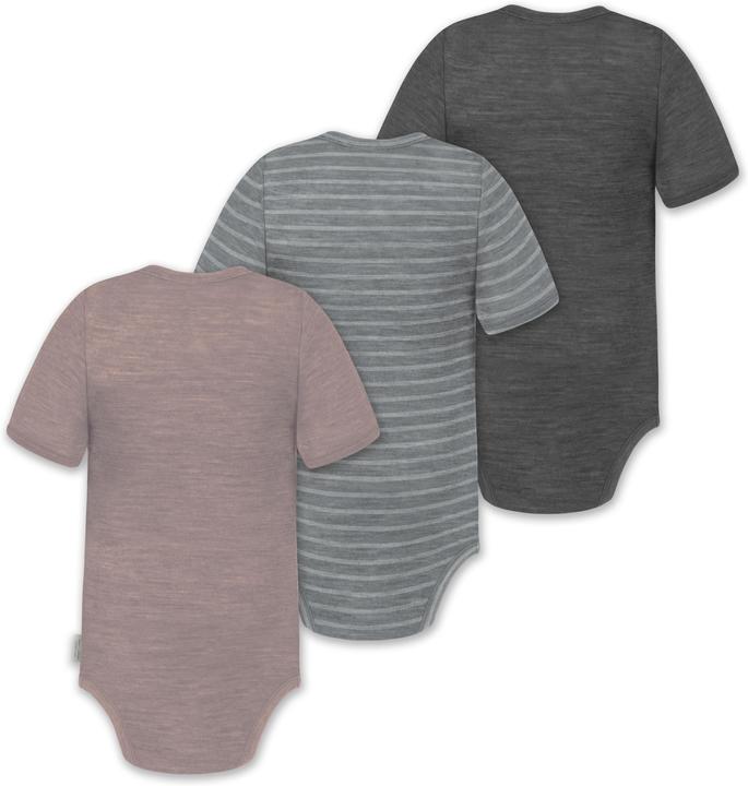 Produktbild Normani 3er Set Baby Merino Kurzarmbody „Tihoi" - 9319 (74)