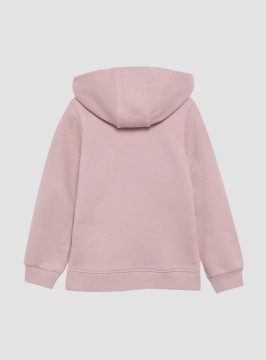 Produktbild S.Oliver Sweatshirt Wärmendes Kapuzen-Sweatshirt mit Glitzerprint (116, 122)