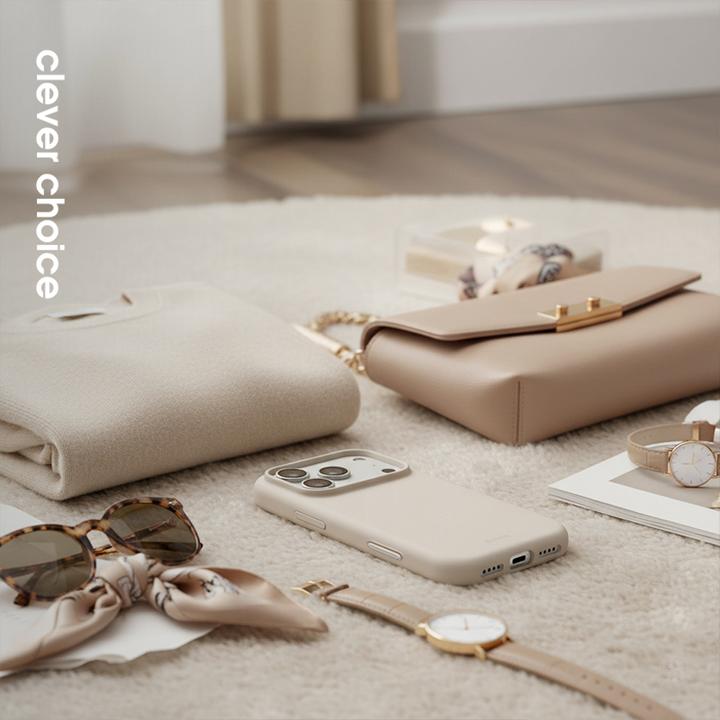 Actual product image Crong Color Cover Magnetic Case with MagSafe for iPhone 17 Pro Max - Stone (Apple iPhone 17 Pro Max)