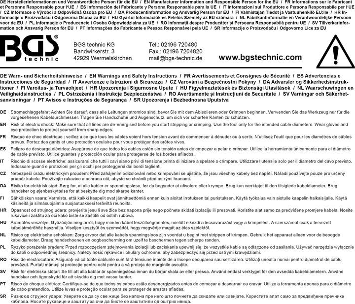 Productafbeelding BGS Kabelschoentang (215 mm)